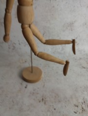 Wooden Articulated Artist Figure Poseable Mannequin Form 12″ 30cm Tall Art Good