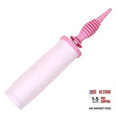 Balloon Pump Handheld Two-Way Dual Action – Hand Blower Air Pumper Pink 1 Piece