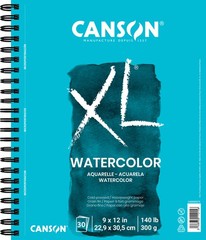Canson XL Series Watercolor 9″x12″ Textured, Cold Press, Wire Bound, 30 Sheets