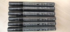 6x TOOLI-ART Black Acrylic Paint Pen 3.0mm
