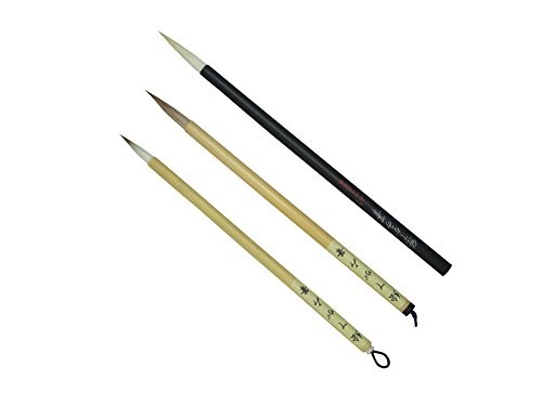 Namura Taiseido Etegami Brush Set 3pcs Sheep Horse Hair Nihonga Japan