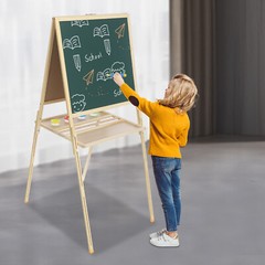Art Easel, Easel For Kids, Adjustable Height With Magnetic Dark Green Board New