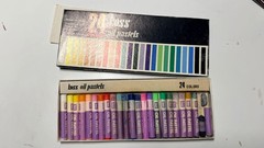 Vintage Koss Oil Pastels 24 Colors Regular Size Non-Toxic. Open box.