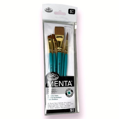 Royal & Langnickel Menta 5-piece Acrylic Synthetic Blend Artist Brushes