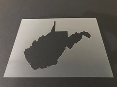 West Virginia #1 Stencil 10mm or 7mm Thick, States, College, Outline, Crafts