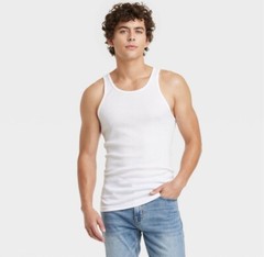 Men’s 4pk Ribbed Tank Top – Goodfellow & Co. White XLarge