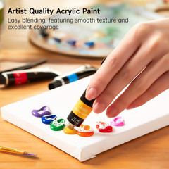 Acrylic Paint Set, 16 X12Ml Tubes Artist Quality Non Toxic Rich Pigments Colors