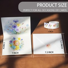 50 Pack Blank Watercolor Cards with Envelopes 5 x 7 Inch 140lb/300GSM 100% Co…