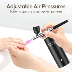 Airbrush Kit with Compressor 30PSI Portable Airbrush Gun Rechargeable Handheld C