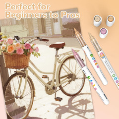 Skin Tone Acrylic Paint Markers, Skin Color Brush Tip Acrylic Paint Pens for Pum
