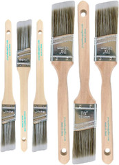 Paint Brushes 6-Pack Angle Brushes in Assorted Sizes for All Latex and Oil Paint
