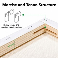 4 Pack Stretched Canvas Set Pre Primed Cotton Painting Canvases 4 Assorted Sizes
