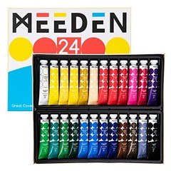 MEEDEN Gouache Paint Set 24 Colors 12ml Tubes Professional Art Supplies Non-Toxi