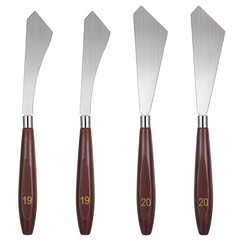 4 Pcs Pallet Knife Set, Stainless Steel No.19 No.20 Palette Knives Art Spatul…