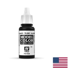 Washable 17ml Glossy Black Paint – Ideal for Metal Surfaces & Art Applications