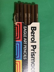 vintage eagle berol prismacolor art pencils box of 12 946 Dark Brown