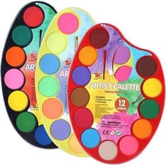 TBC Best Crafts Watercolor Paint Set with 36 Colors & Individual Brushes Palette