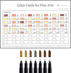 Skin Tone Double Tip Brush Pens Art Markers,24 Colored Artist Fine Brush Pen Col