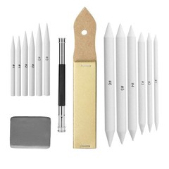 Heshengping – Blending Stump, 15 Pack has Art Eraser Extender Sandpaper, Pape…