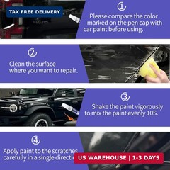 Oxford White(YZ/Z1/M6887) Touch up Paint Compatible with Ford, Premium Car Scrat