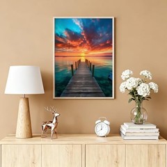 Sunset Diamond Painting for Adults,Diamond Art Painting for 12x16inch Beach