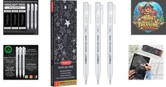 White Gel Pens, 0.5mm Extra Fine Point Opaque Archival Ink Pen – 3 Pack
