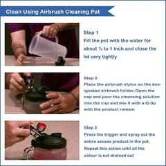 Airbrush Cleaning Kit Spray Wash Cleaning Pot Stabilizer Jar Bottles