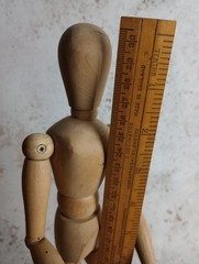 Wooden Articulated Artist Figure Poseable Mannequin Form 12″ 30cm Tall Art Good