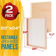 8″ x 10″ Gallery 1-1/2″ Profile Depth Artist Wood Pouring Panel Boards Pack of 4
