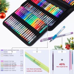 Aen Art Gel Pens for Adult Coloring Books, 80 Count (Pack of 1), Multicolor