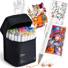 Ohuhu Marker Pen 48 Color 49 Pieces Color Brush Fine Point Alcohol honolulu