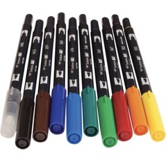 Tombow Primary Palette Dual Brush Pens – 56167 – Blendable – 10 Count -Brand New