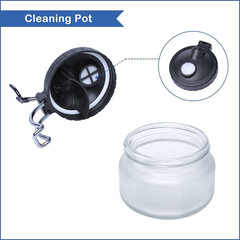 Airbrush Cleaning Kit Spray Wash Cleaning Pot Stabilizer Jar Bottles Holder with