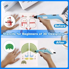3D Pen Stencils & Patterns Kit with Reusable Drawing Board