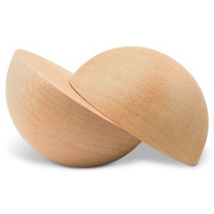 Wooden Split Balls 2-1/2 inch, Half Balls for Crafting & DIY Décor |Woodpeckers