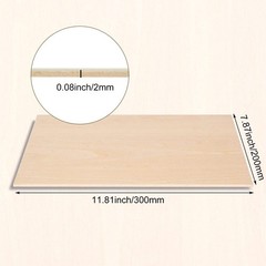 25 Pack 8 x 12 Inch Basswood Sheets, 1/16 Thin Craft Plywood Sheets, Thin & U…