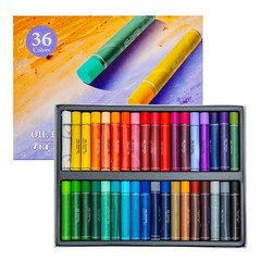 36 PCS Soft Round Oil Pastels Set Pastel Sticks Drawing Sketching Blending