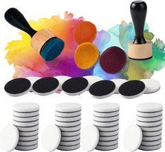56 Packs round Ink Blending Tool with Foams Replacement Refill Foam Set