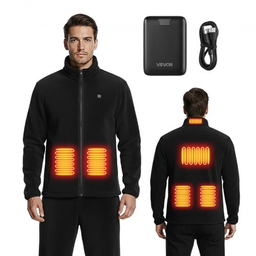 Heated Fleece Jacket for Men, Heated Sweatshirt with 7.4V 16000mAh Rechargea…