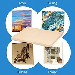Falling in Art 12×16 Inch Birch Wood Panels 2 Pack Cradle Boards for Painting