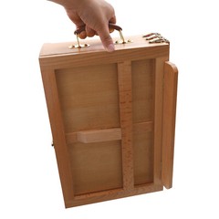 Adjustable Beech Wood Tabletop Easel with 3 Drawers & Storage