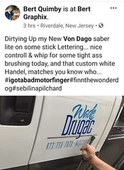 PREMIUM PROFESSIONAL # 2 Long Handel VON DAGO Scrolling Pinstriping Brush