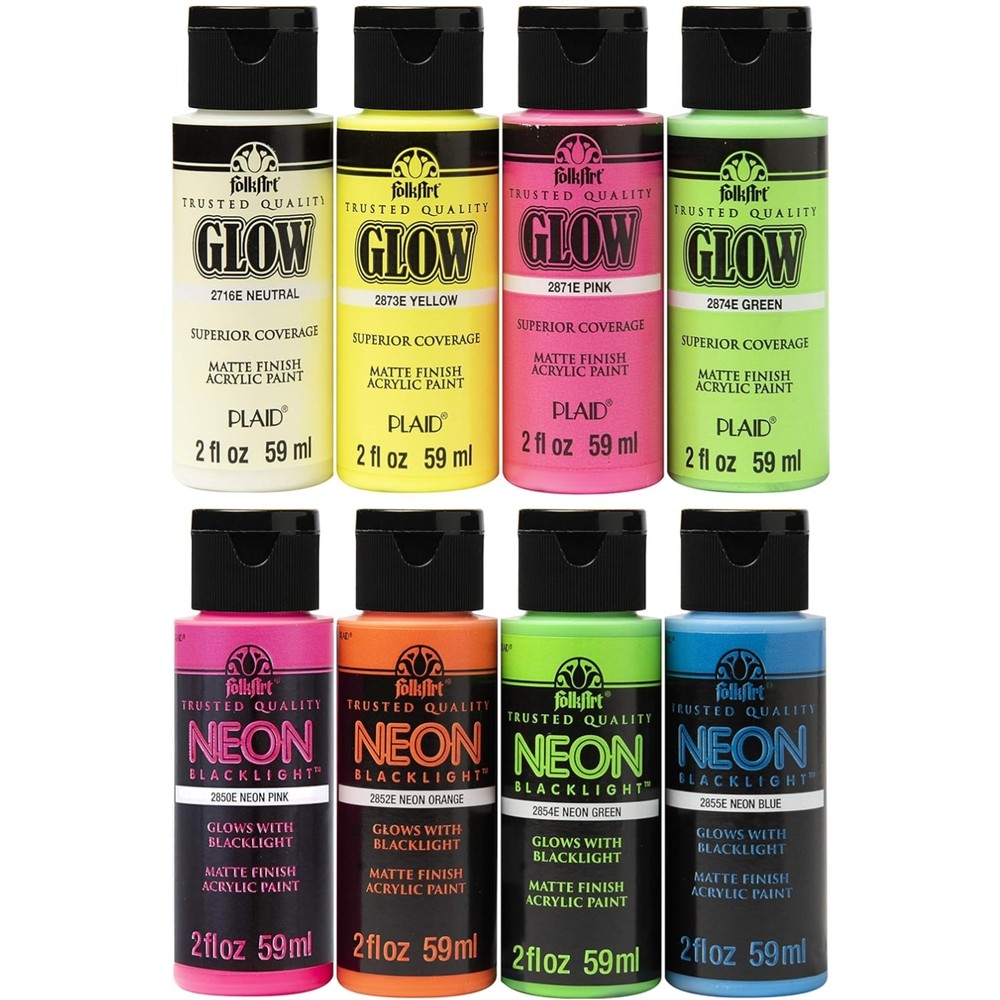 Colorful Neon Acrylic Paint Collection