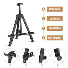 Art Painting Artist Easel Stand, Portable Adjustable Aluminum Black – 1pack
