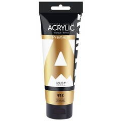 Splendid Gold Acrylic Paint, 4 Fl Oz / 120ml Single Tube, Metallic Gold Craft…