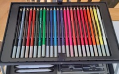 Drawing Dessin Art Set Artist’s Loft Metal Case 126 Piece Brand New Sealed