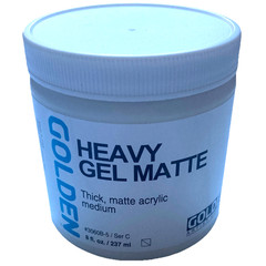GOLDEN Heavy Gel Matte, 8 fl. oz. Jar, Professional Acrylic Gel Medium #3060B-5