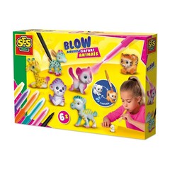 SES Creative 14335 Blow Airbrush Pens – Safari Animals 6X – Creative Craft Kit f