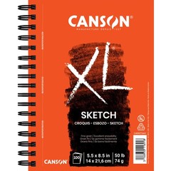 XL Series Sketchbook, Wirebound Pad, 5.5×8.5 inches, 100 Sheets (50lb/74g) – …
