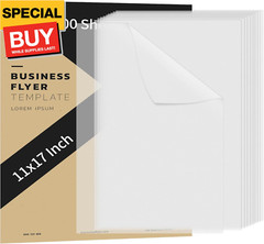 100 PCS 11×17 Inch Translucent Vellum Paper 60 GSM Drafting Vellum Tracing Paper